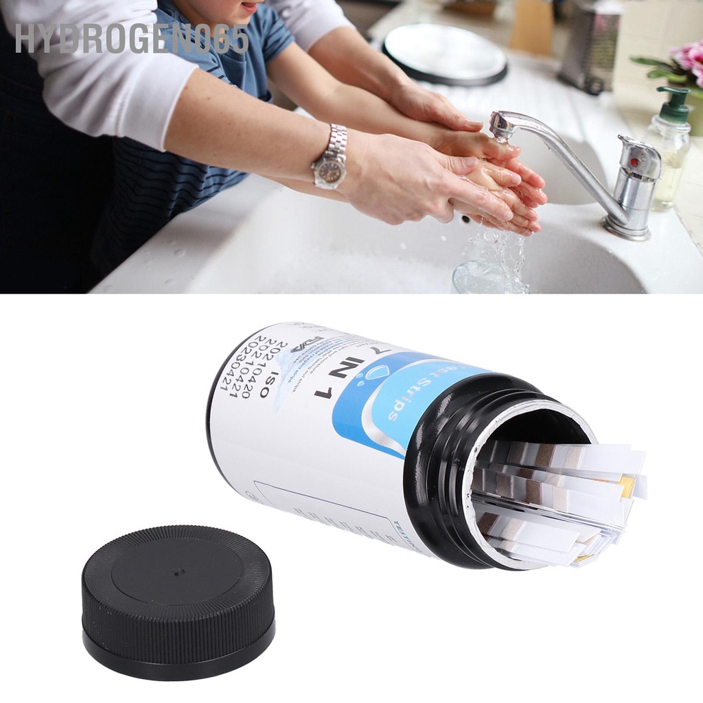 Hydrogen065 Bộ 50 Giấy Kiểm Tra Chất Lượng Nước 7 Trong 1 Đa Năng PH Thử Cho Bể Bơi Cá