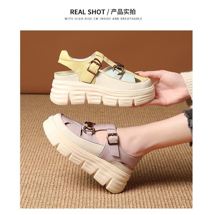 Xăng đan Thể Thao Đế Dày Thoáng Khí Thời Trang Mùa Hè 2023 dép nữ quai ngang