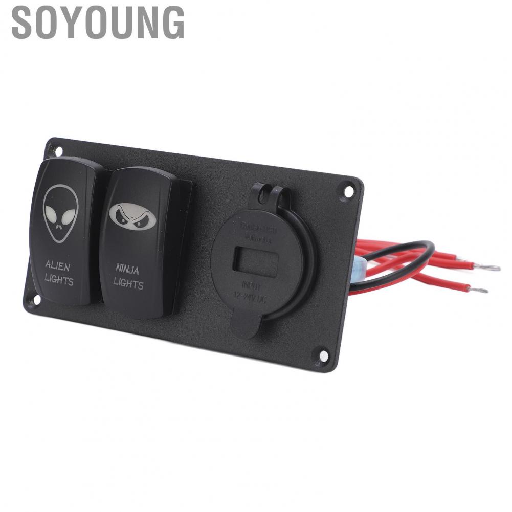 Soyoung Rocker Switch Panel  Premium Material Easy To Install Car Dual Combination for Ships Automobiles RVs