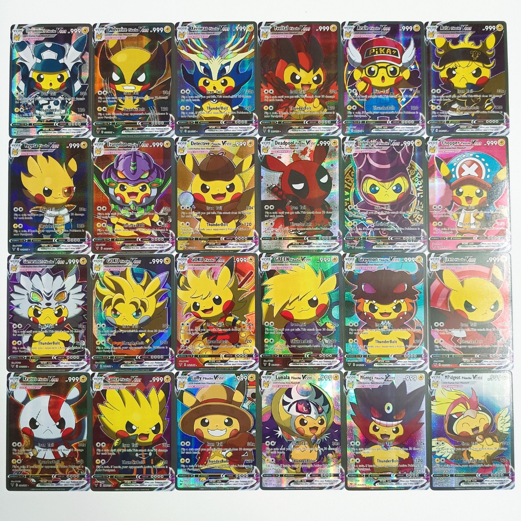 Bộ 55 Thẻ Bài Pokemon Hình ba chiều Chơi bài Pikachu cực dễ thươ thẻ sáng bóng đồ chơi trẻ em