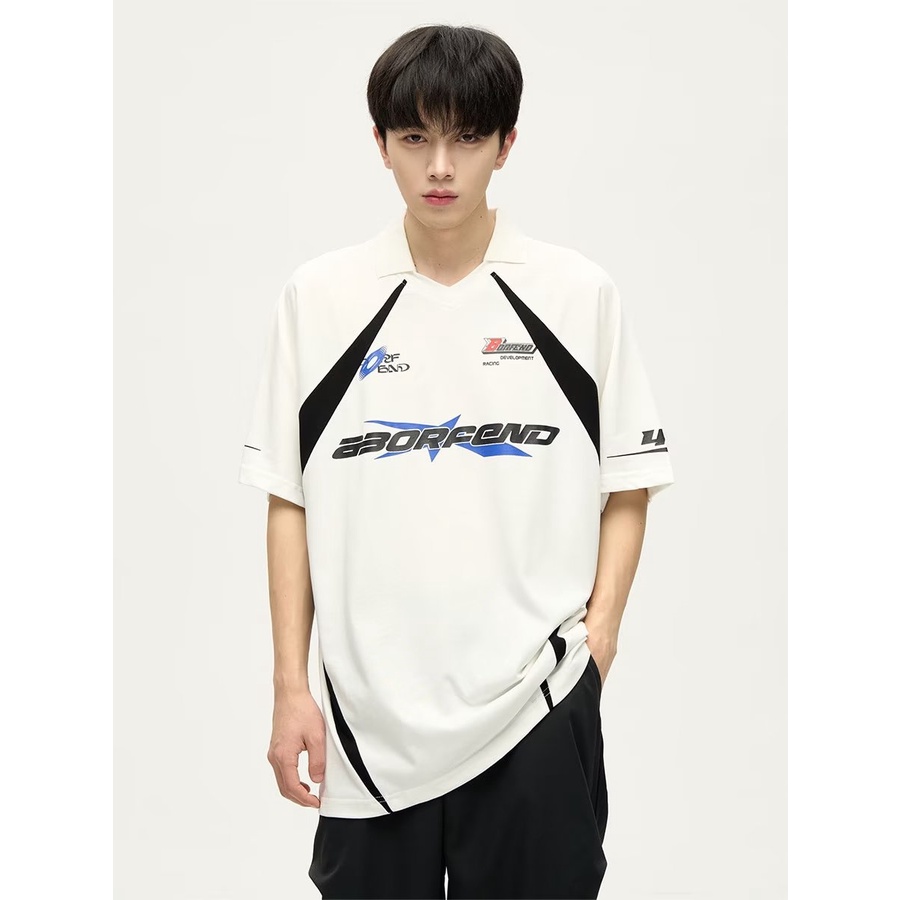 Áo Thun polo Tay Ngắn Phong Cách Retro Mỹ Cá Tính