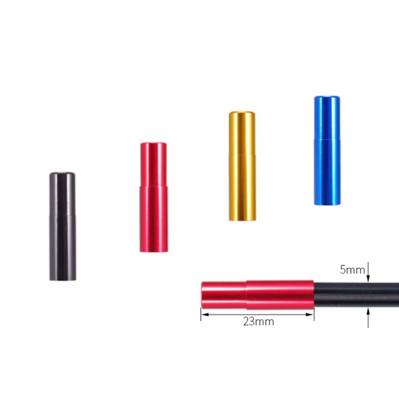 QQ Set 10 Đầu Bọc Dây Cáp Xe Đạp Bằng Hợp Kim Nhôm Nhiều Màu