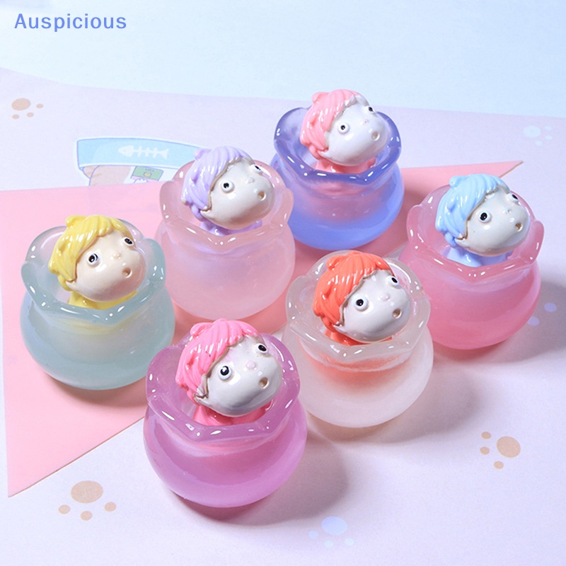 1 Tượng Cá Hoạt Hình Mini Phát Quang Trang Trí DIY