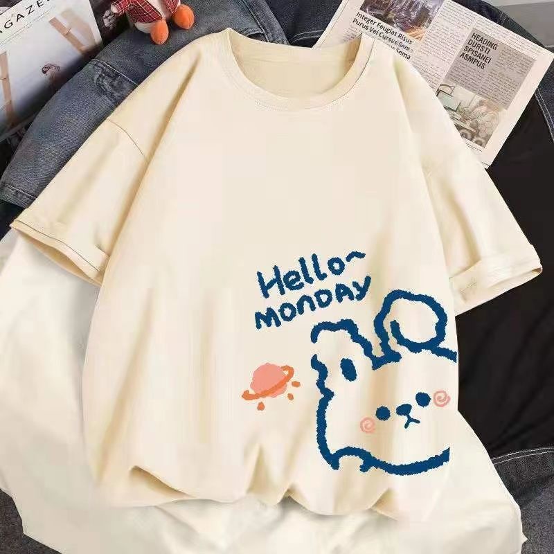 Áo Thun Cotton Tay Ngắn Phong Cách Thời Trang Mùa Hè Mới Cho Bé Gái 3-5 - 8-10 - 12-13 Tuổi