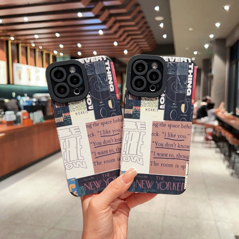 Ốp Điện Thoại TPU Mềm Kết Cấu Da Chống Trượt Chống Sốc Cho iPhone 14 Pro Max 13 12 11 Pro X XS XR 7 8 Plus SE Sự Bảo Vệ