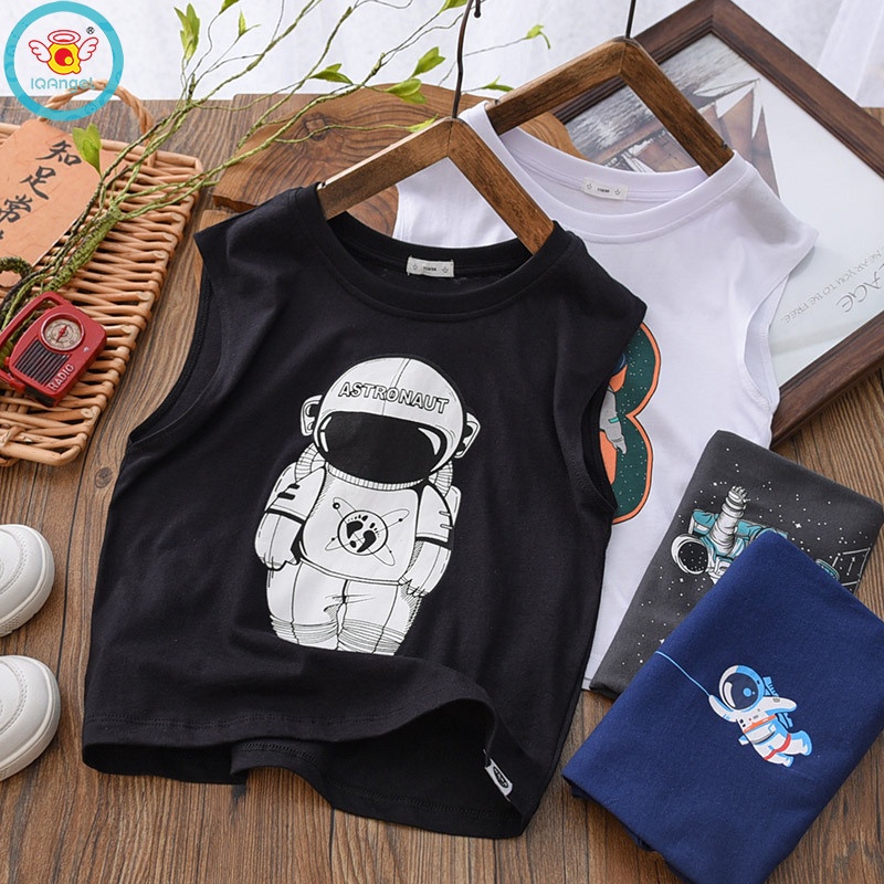 Áo Thun Không Tay Phong Cách hip hop Thời Trang Mùa Hè Dành Cho Bé