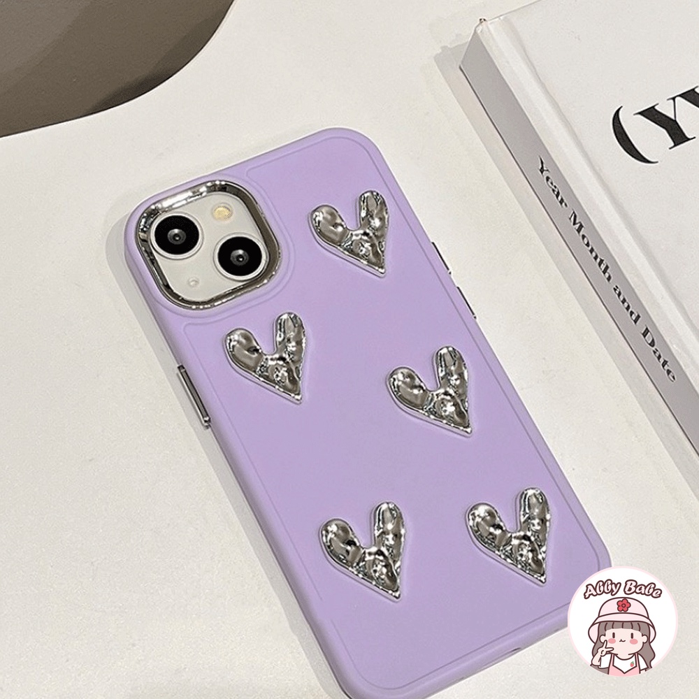 Ốp Điện Thoại TPU Dẻo Tráng Gương Họa Tiết Trái Tim Mạ Bạc Bóng Cho IPhone 14 Pro Max 11 12 11 Pro Max