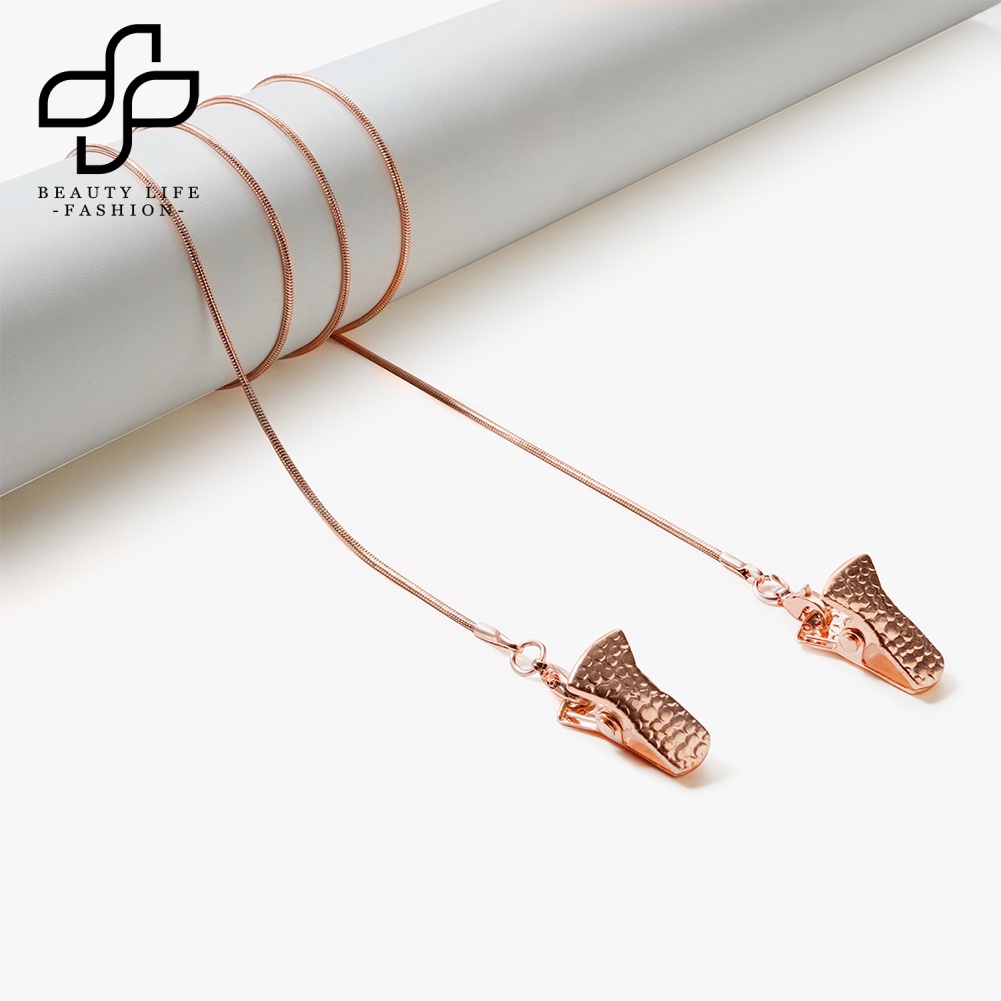 Dây Xích Kẹp Kính Chống Trượt Bằng Kim Loại Hình Rắn Thời Trang