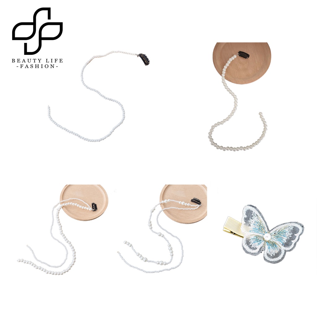 Băng Đô Cài Tóc Đính Ngọc Trai Giả Cho Cô Dâu