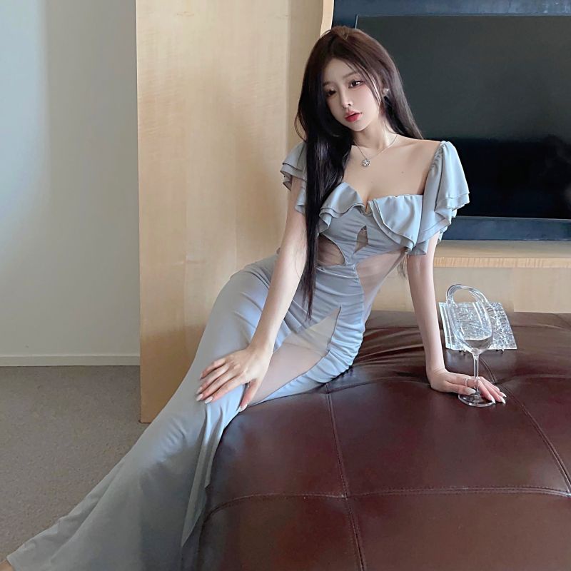 (MớI) Đầm DàI Hở Vai KiểU DáNg QuyếN Rũ