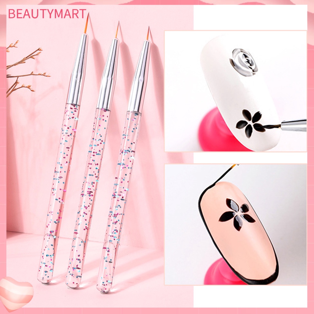 Set 3 Bút Vẽ Móng Tay Nghệ Thuật Thiết Kế Siêu Mỏng Tiện Dụng DIY