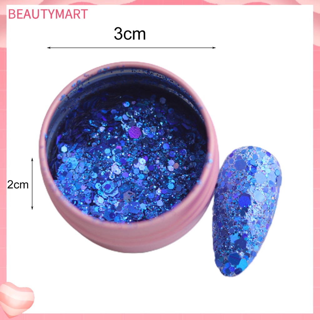 [beautymart] Hộp Sequin Lục Giác Siêu Mỏng Lấp Lánh Trang Trí Móng Nghệ Thuật