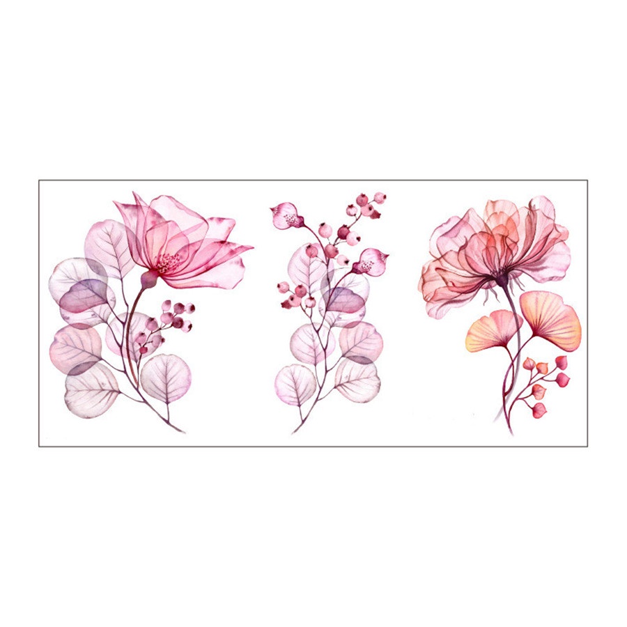 Hình Xăm Dán Tạm Thời Họa Tiết Hoa Chống Thấm Nước