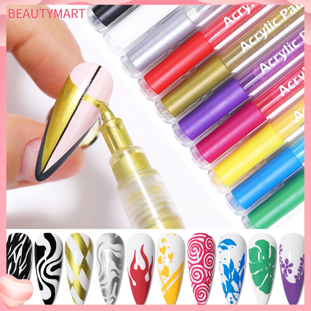 Bút Vẽ Móng Tay 3D Trọng Lượng Nhẹ Chống Nước Chuyên Nghiệp