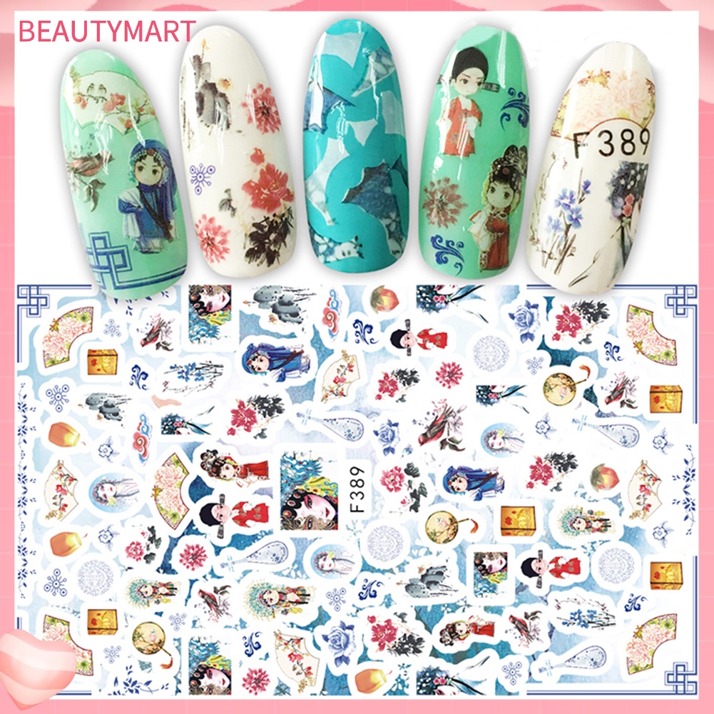 Miếng Dán Chuyển Nước Trang Trí Móng Tay Họa Tiết Động Vật Hoạt Hình Dễ Thương DIY