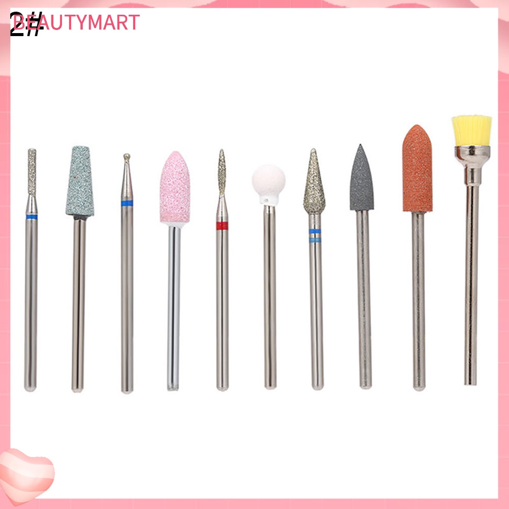Bộ 10 Đầu Mài Móng Tay Chuyên Dụng Chất Lượng Cao