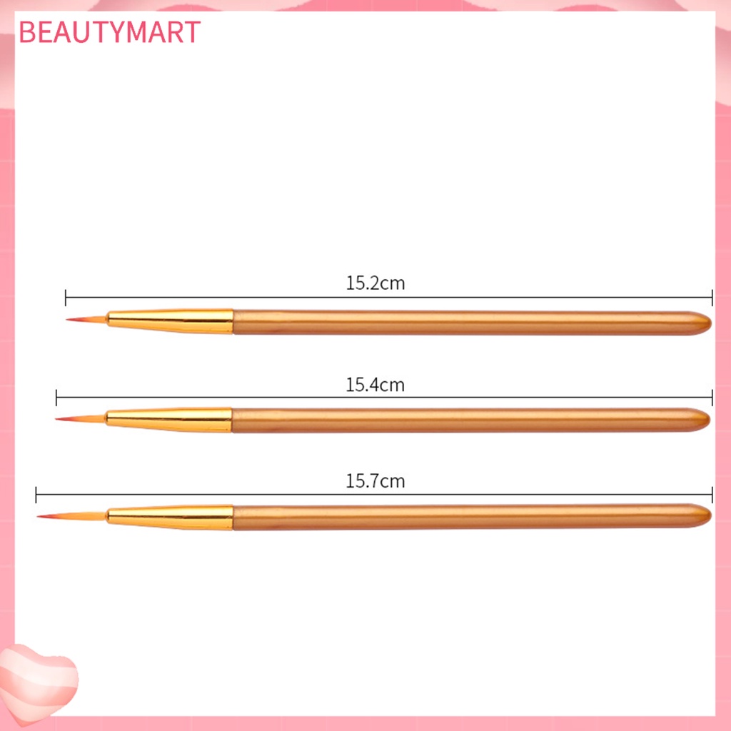 Set 3 Cọ Vẽ Trang Trí Móng Tay Nghệ Thuật Siêu Mịn Đa Năng