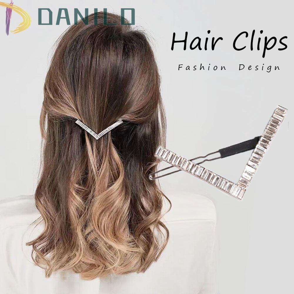 Kẹp Tóc Kim Loại Hình Học Trang Trí Đám Cưới|Kẹp Tóc Đính Đá Thời Trang Dành Cho Nữ