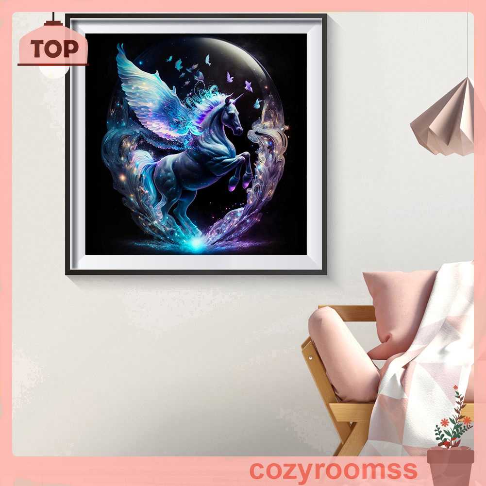 Tranh Đính Đá Kim Cương Toàn Bộ 5D DIY Hình Vẽ Ngựa