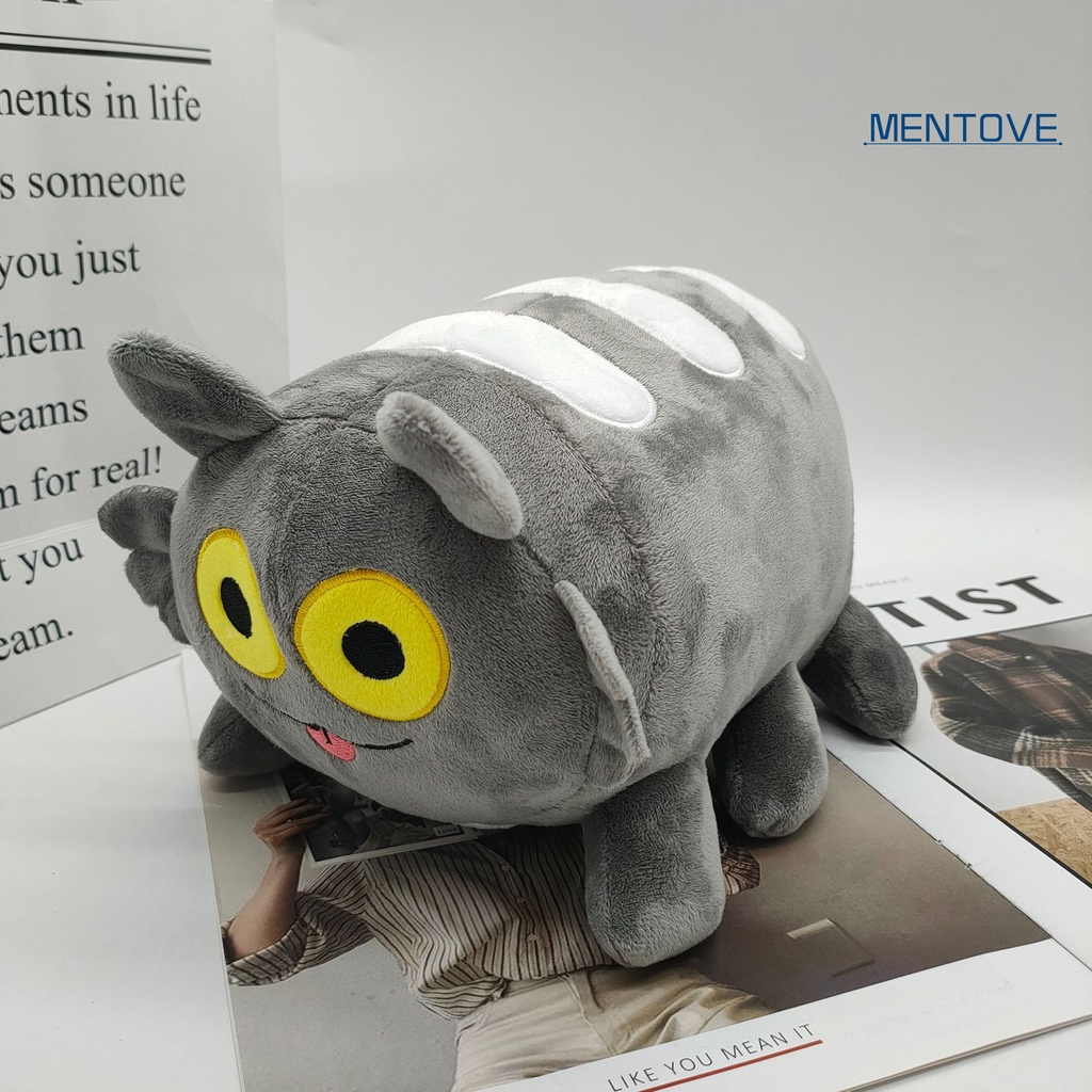 Đồ chơi nhồi bông Hình Mèo / Sâu Bướm Hoạt Hình Bằng Cotton PP Dễ Thương Trang Trí Ghế Sofa