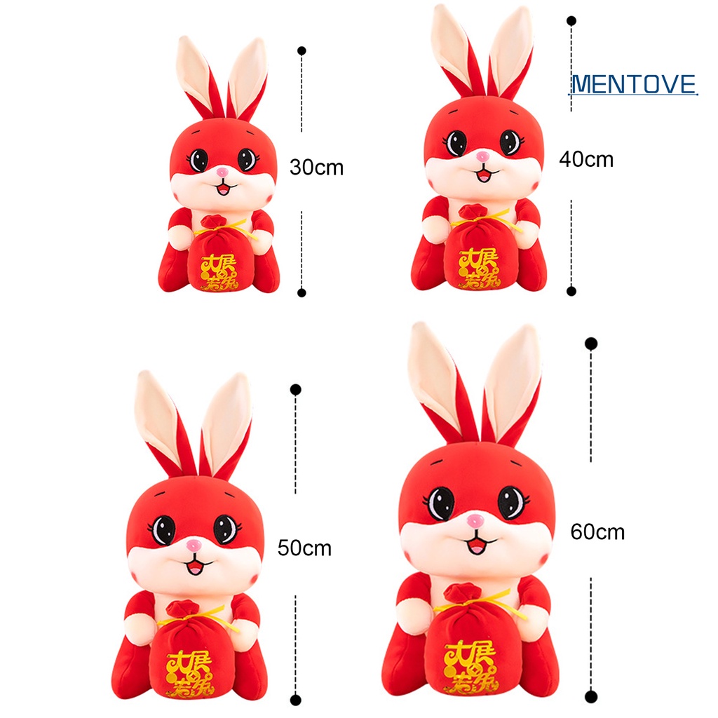 Thỏ Nhồi Bông 30 / 40 / 50 / 60cm Trang Trí Năm Mới