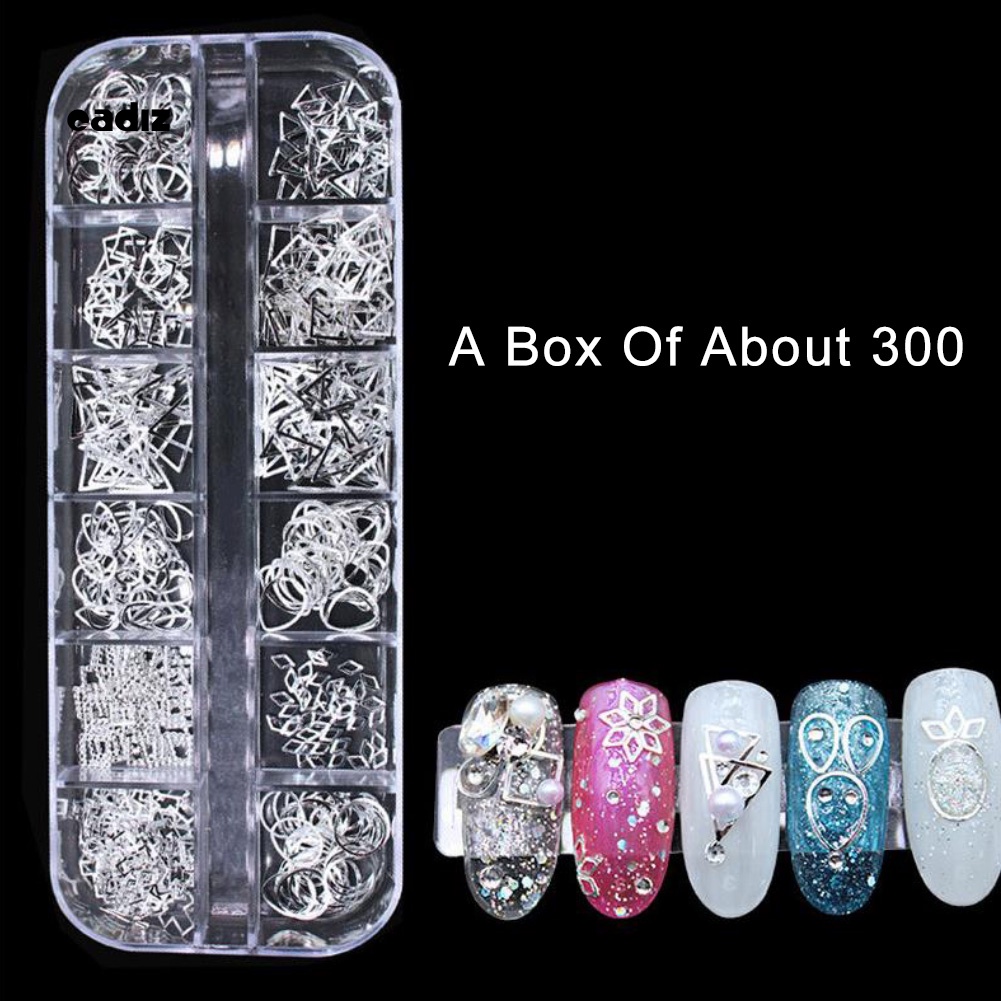 Hộp 12 Ngăn Đựng Phụ Kiện Trang Trí Móng Tay Nghệ Thuật