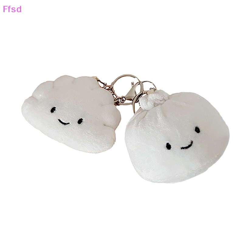 Móc Khóa Búp Bê Nhồi Bông Màu Trắng Dễ Thương