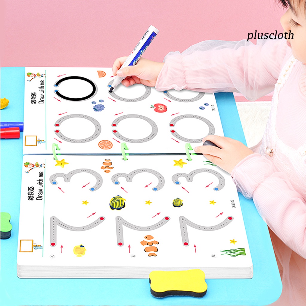 1 Bộ Sách Viết Với Màng Mờ Chống Nước Dùng Để Giáo Dục Hằng Ngày Cho Trẻ Em