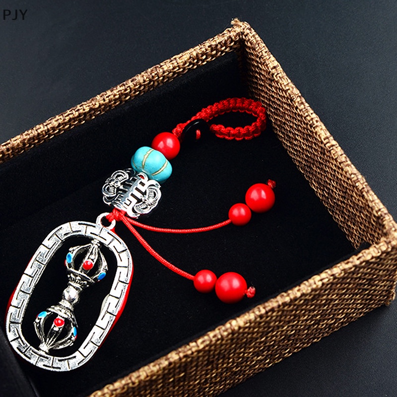 Mặt Dây Chuyền Hình Bánh Xe Cầu Nguyện Phật Giáo Tây Tạng