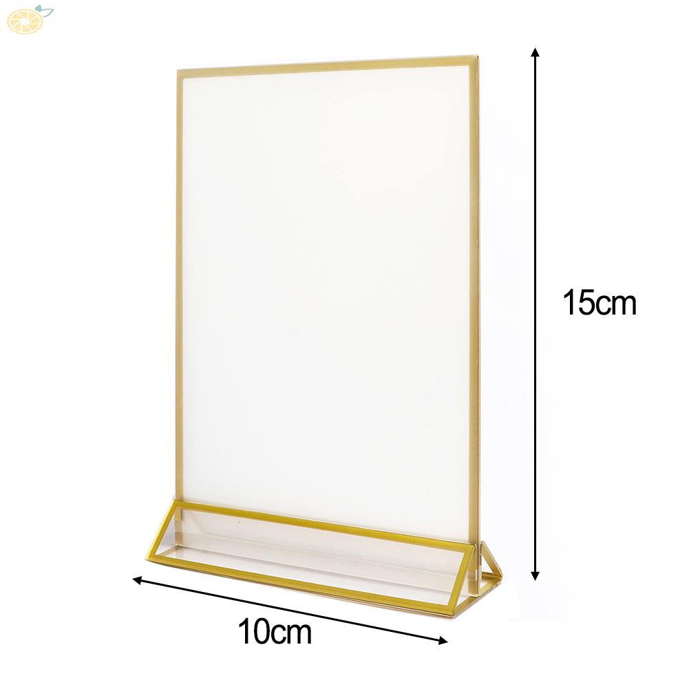 【VARSTR】Display Stand 10*15cm/13*18cm/15*21cm Acrylic Double-sided Sign Easy To Install