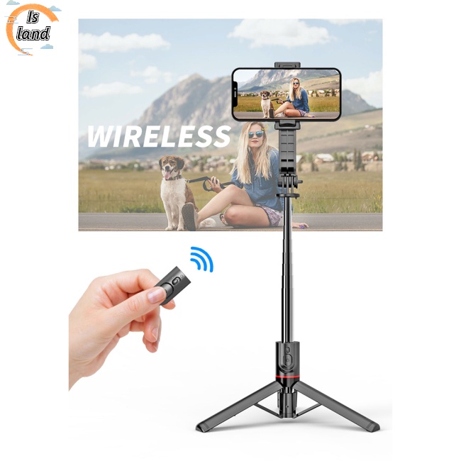 [IS] L13] Gậy Chụp Ảnh Selfie Cầm Tay Kết Nối Bluetooth Có Thể Tháo Rời Cho Điện Thoại