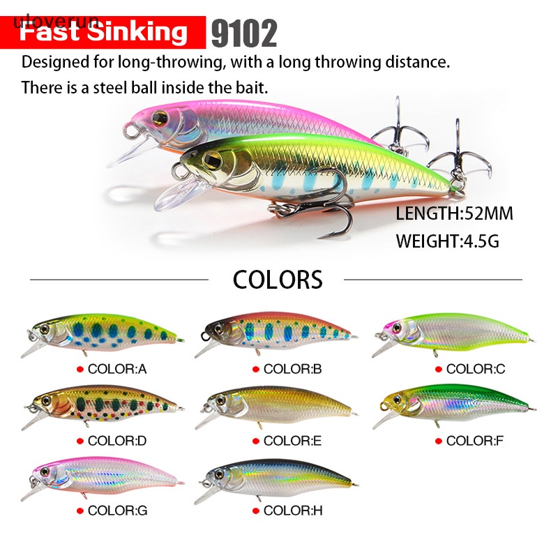 Mồi Câu Cá Giả 52mm 4.5g Chất Lượng Cao Chuyên Dụng