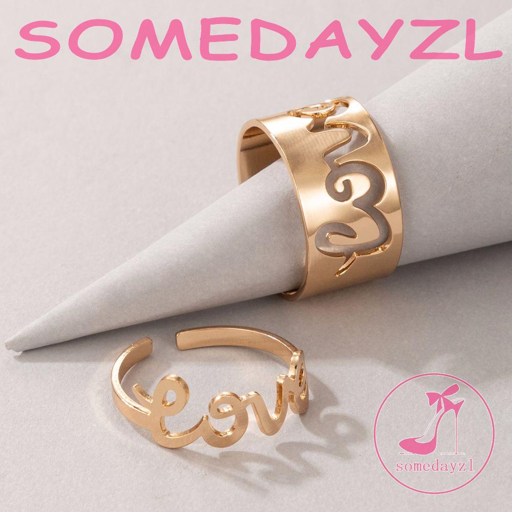 Nhẫn Hình Trái Tim Đơn Giản Có Thể Điều Chỉnh Phong Cách Hàn Quốc