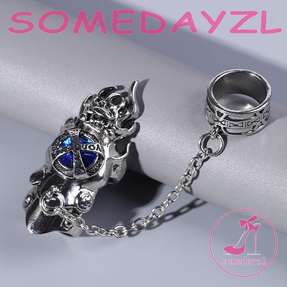 Nhẫn Dây Xích Đôi Họa Tiết Hoạt Hình Phong Cách Hip hop|Nhẫn Nam Hóa Trang Nhân Vật Hoạt Hình