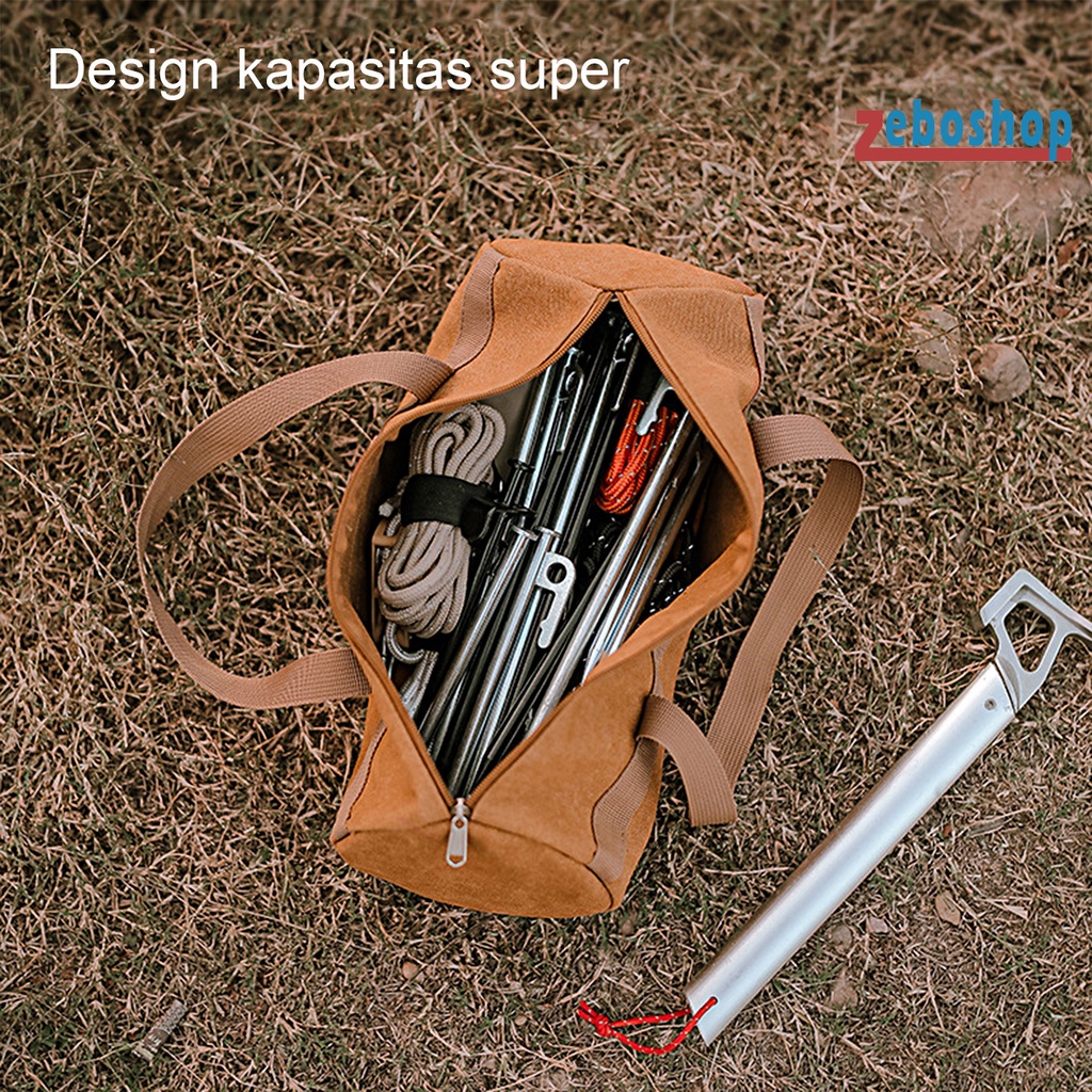 Túi Đựng Dụng Cụ Cắm Trại Bằng Vải Bạt Sức Chứa Lớn Có Thể Giặt Rửa