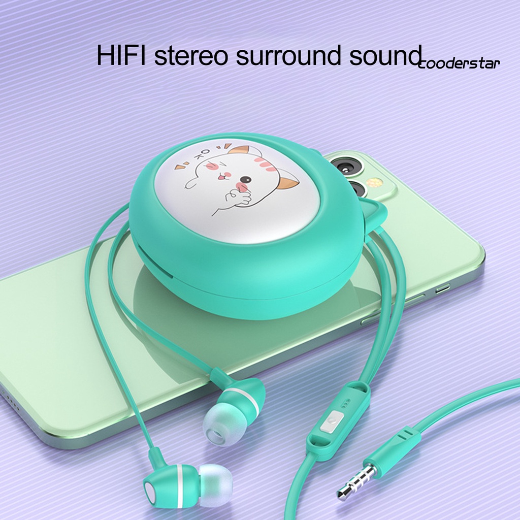 Tai Nghe Nhét Tai Có Dây 9D Giắc Cắm 3.5mm Kèm Hộp Đựng Họa Tiết Hoạt Hình Dành Cho Học Sinh