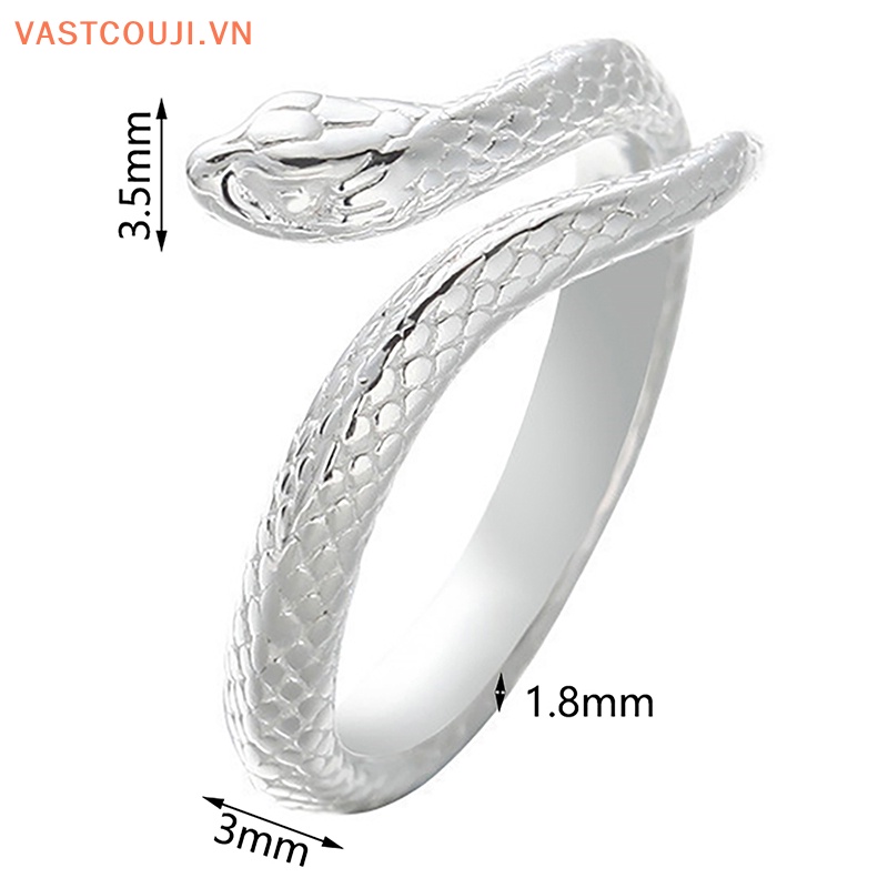 Nhẫn Hình Rắn VASTJI Sáng Tạo Có Thể Điều Chỉnh Kích Cỡ Cho Nam Và Nữ