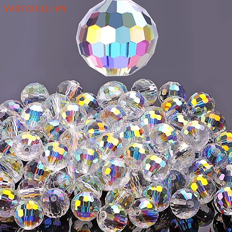 Set 10 / 20 Hạt Thủy Tinh Tròn Dùng Làm Trang Sức DIY