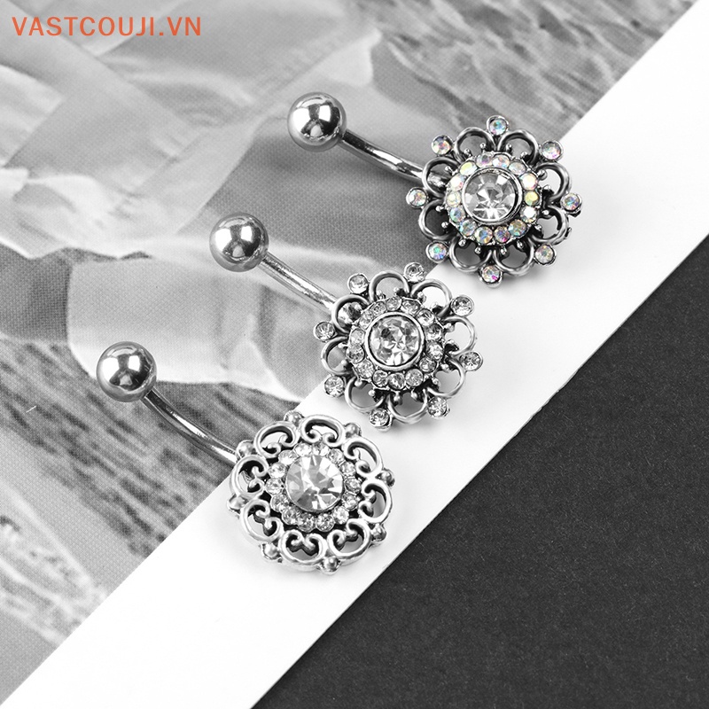 Khuyên Rốn Chất Liệu Thép Không Gỉ Đính Đá Zircon Gợi Cảm