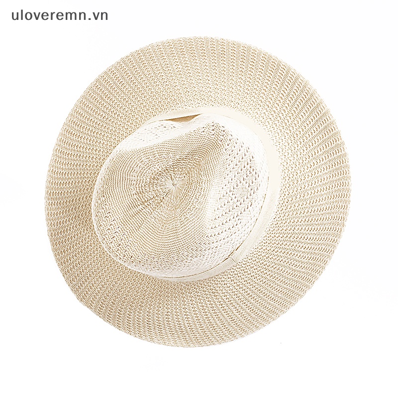 Mũ Panama Jack Fedora Đi Biển Chống Nắng Gấp Lại Được Màu Trơn Có Băng Đô Đen Dành Cho Nam