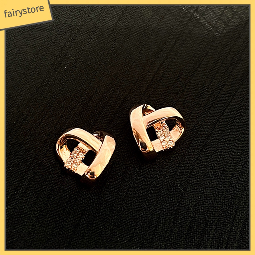 1 Đôi Bông Tai Hình Thánh Giá Đính Đá Thời Trang Dành Cho Nữ