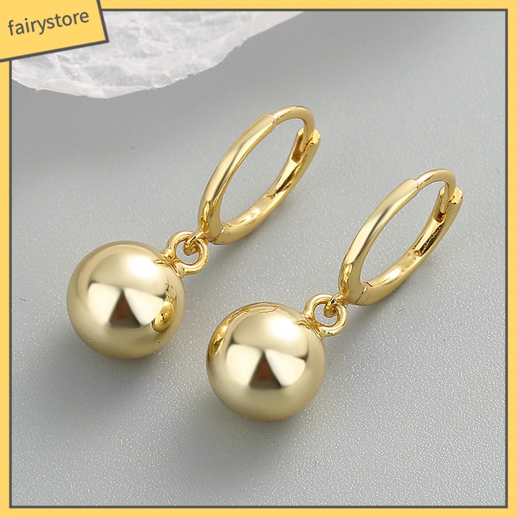 1 Đôi Bông Tai Dạng Vòng Ngắn Màu Trơn Khối Lượng Nhẹ Thời Trang Cho Nữ