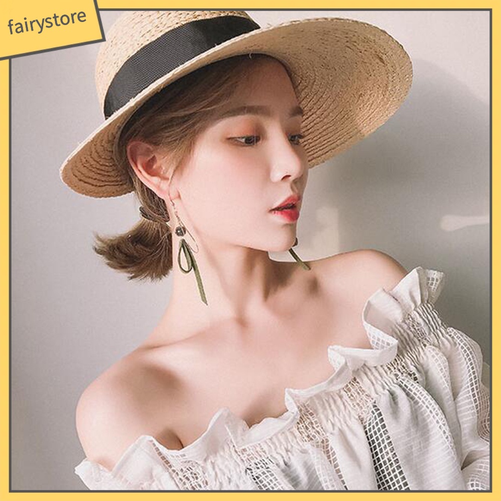 Đôi Bông Tai Dáng Dài Thắt Nơ Thời Trang Dành Cho Nữ