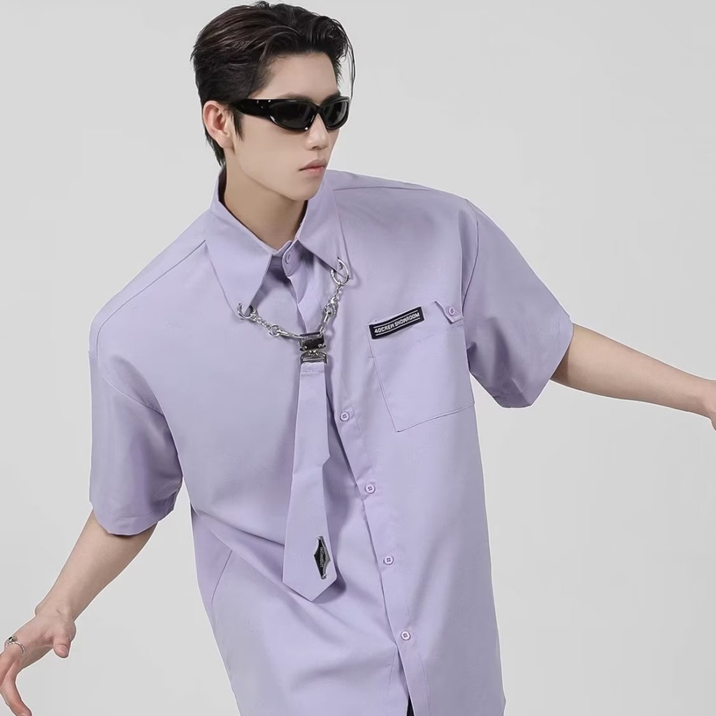 Áo Sơ Mi Ngắn Tay Nhiều Màu Sắc Thời Trang Mùa Hè Dành Cho Nam