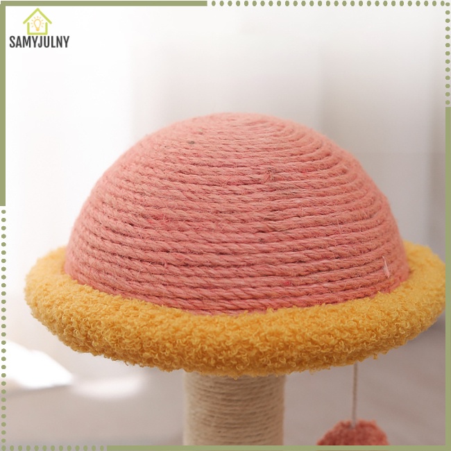 Nhà Nấm Gỗ 2 Tầng Có Thể Xoay Vòng Gắn Cây Nấm Tương Tác Với Mèo Cưng