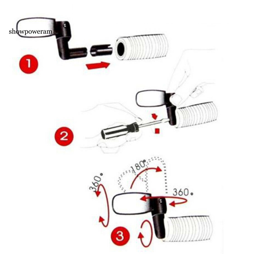 Bộ 2 Gương Chiếu Hậu Gắn Tay Lái Xe Đạp Leo Núi Tùy Chỉnh Tiện Dụng