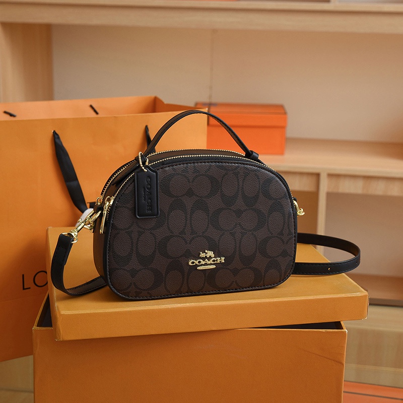 COACH7656 Chest Crossbody  Camera Bag Sling Bag Women Classic Retro popular