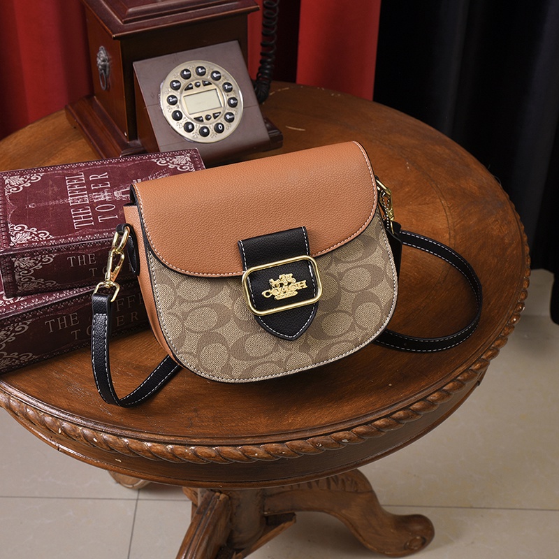 COACH6121 Men's and Women's Sling Bag popular Featured Shoulder Diagonal Cross Chest  Shoulder Crossbody Bag