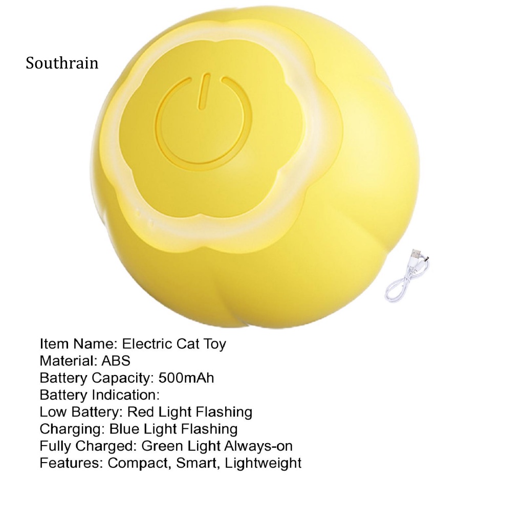 Đồ Chơi Bóng Lăn Điện Tử Thông Minh Chống Cắn 2 Chế Độ Có Thể Sạc Lại Hỗ Trợ Giảm Căng Thẳng Cho Mèo Cưng