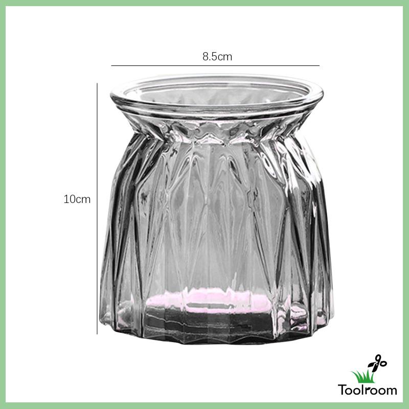 Bộ 2 Bình Hoa Bằng Kính Dùng Trang Trí Trong Nhà Hàng / Văn Phòng